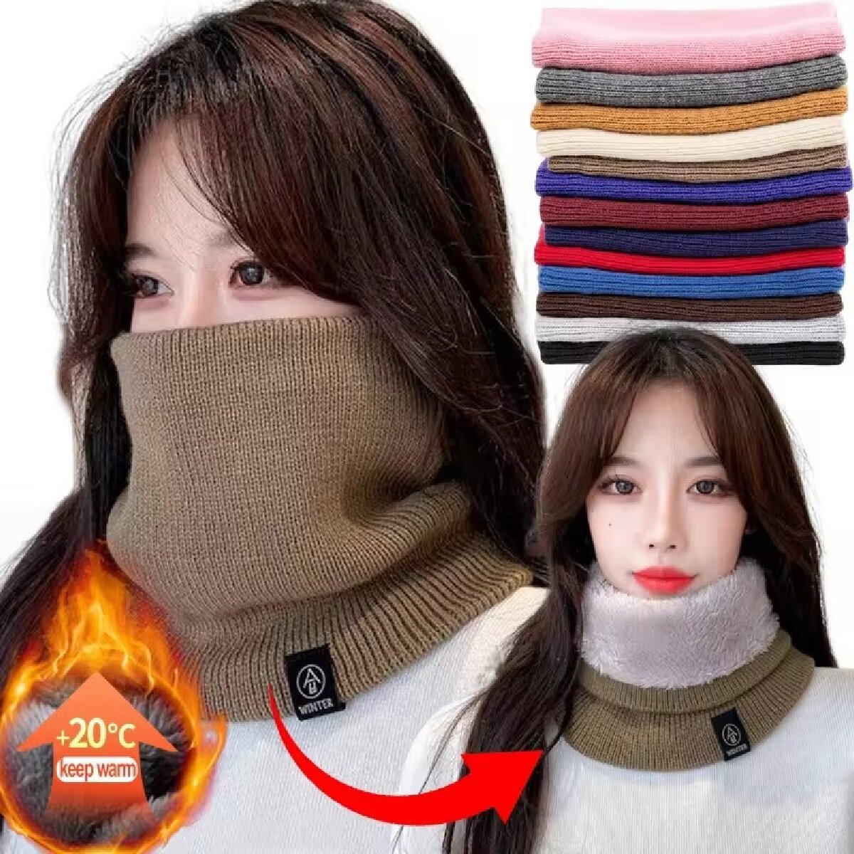 Winter Headband Fleece - Sciarpa invernale in lana a maglia,