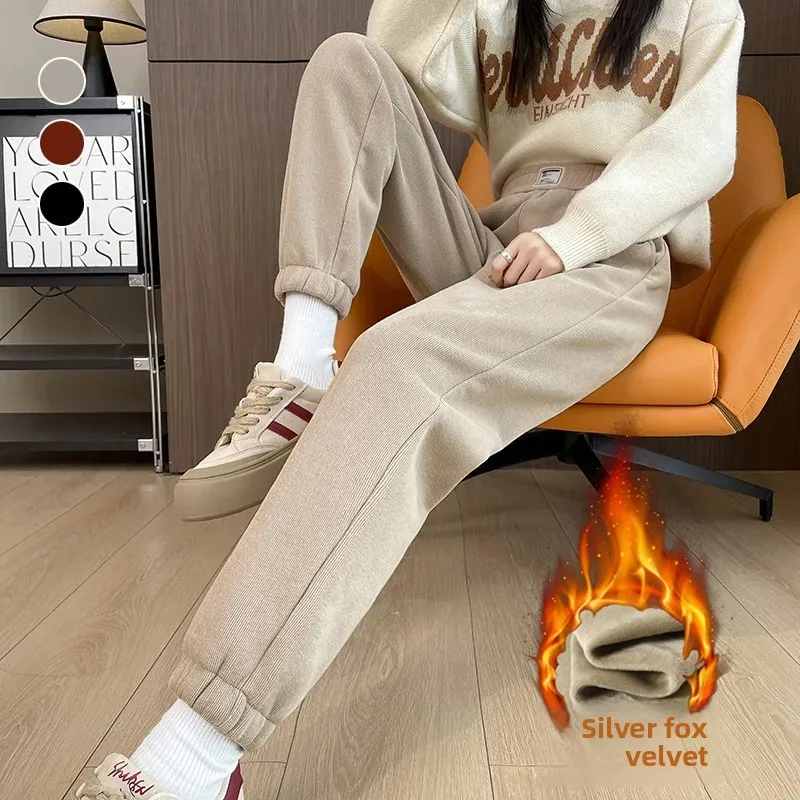 Corduroy Pant Warm - Nuovi pantaloni invernali foderati in pile