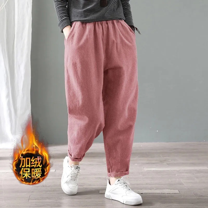 Corduroy Pant Warm - Pantaloni Harem in Velluto a Coste