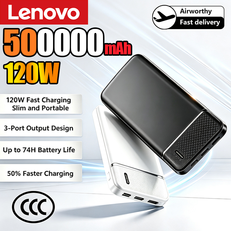 Heated Vest Battery - Power Bank Portatile Lenovo 500000mAh 120W,