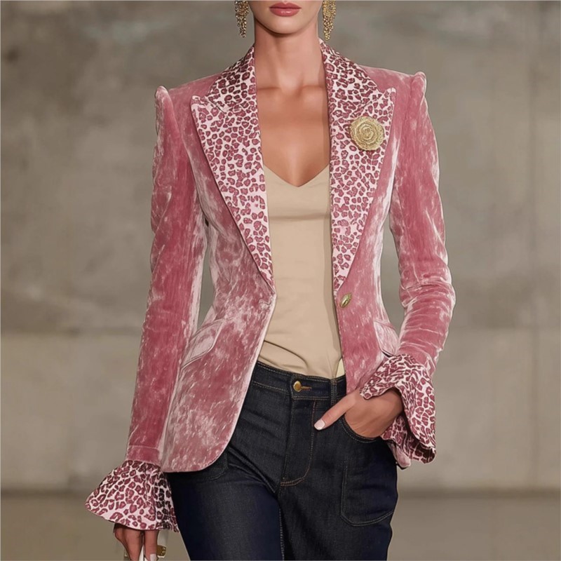 Down Jacket Packable - Blazer in velluto tinta unita di